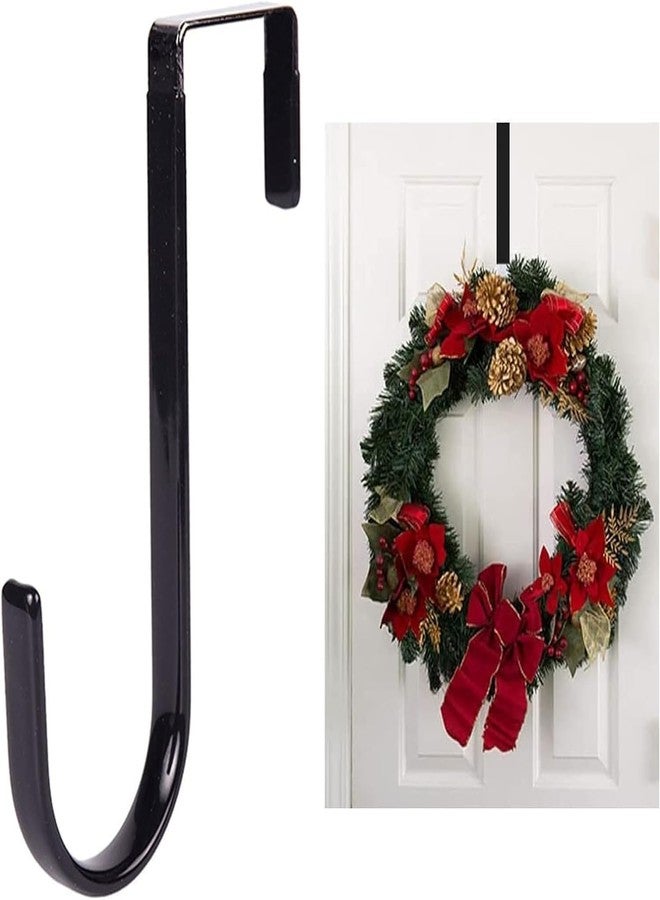 WaigN Black Wreath Hanger - Strong Bearing Fall Wreath Christmas Halloween Decorations Carbon Steel Wreath Door Hook 5" Height Wreath Hangers, Home Décor Accents, Decorations - Image 5